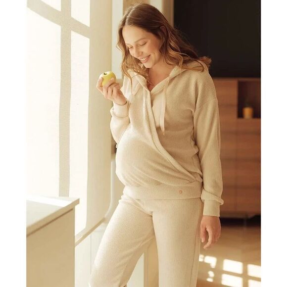 Cache Coeur NWT sweet home maternity lounge pants in oat size XL Joggers - Picture 3 of 6